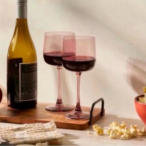 Our Place Wine Glasses Set of Two Blush Pink New In Box!